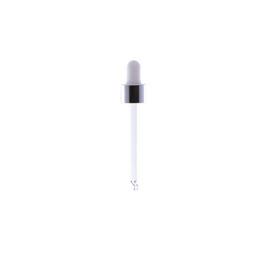 Staklena kapalica DIN18 za bocu 50ml - srebrna