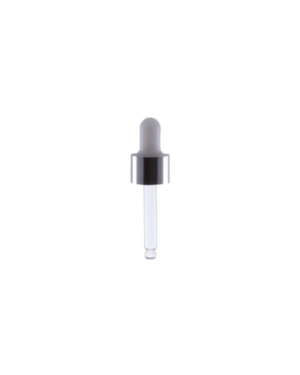 Staklena kapalica za bocu Stella 10 ml, bijela/srebrna