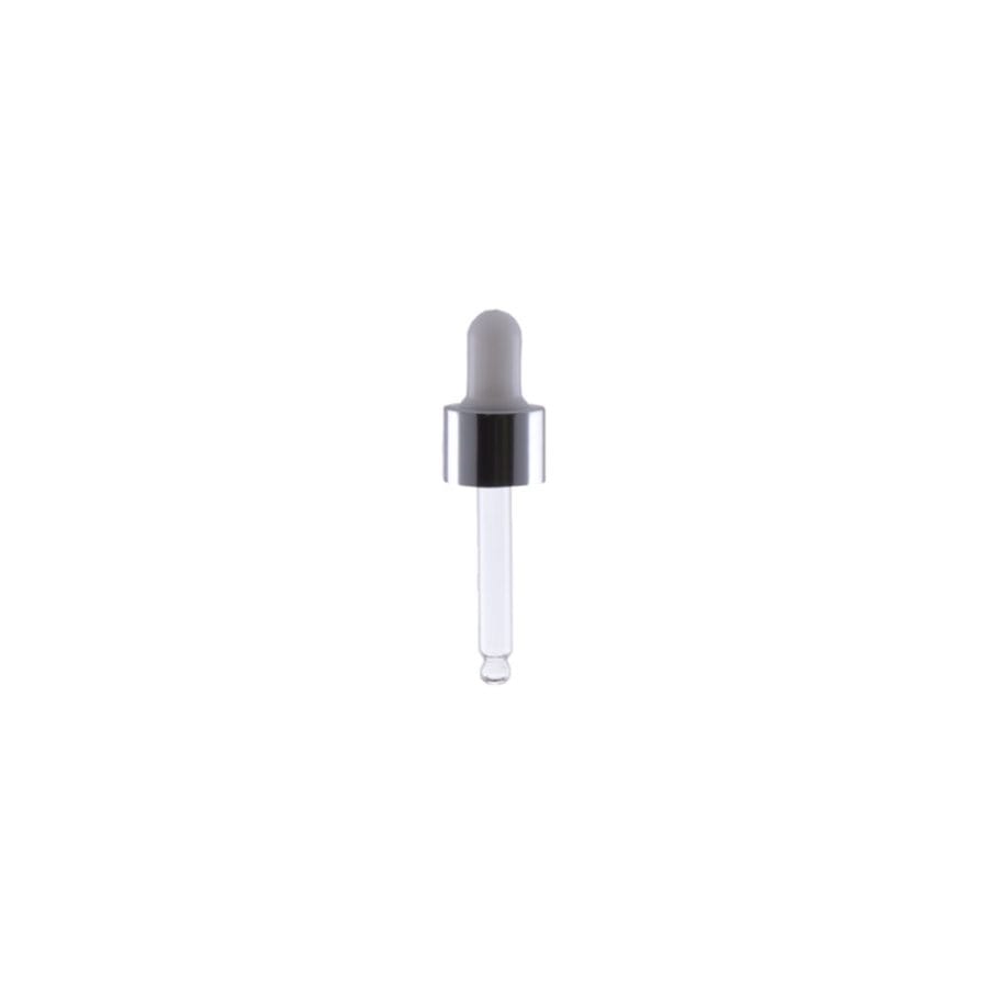 Staklena kapalica za bocu Stella 10 ml, bijela/srebrna