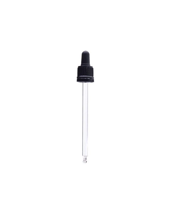 Staklena kapalica DIN 18 za bocu 100 ml, crna