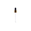 Staklena kapalica za bocu Stella 50 ml, crna/zlatna