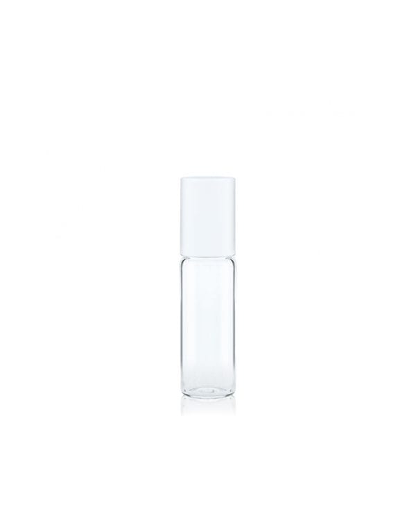 Roll on 10ml, prozirno staklo, bijeli poklopac