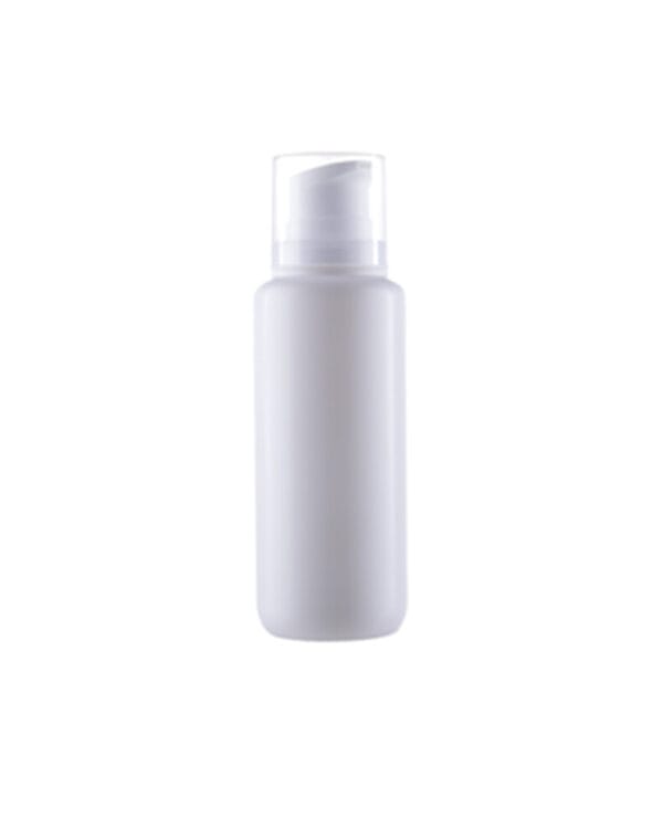 Airless white 200 ml PP + white PP pump, transparent cap