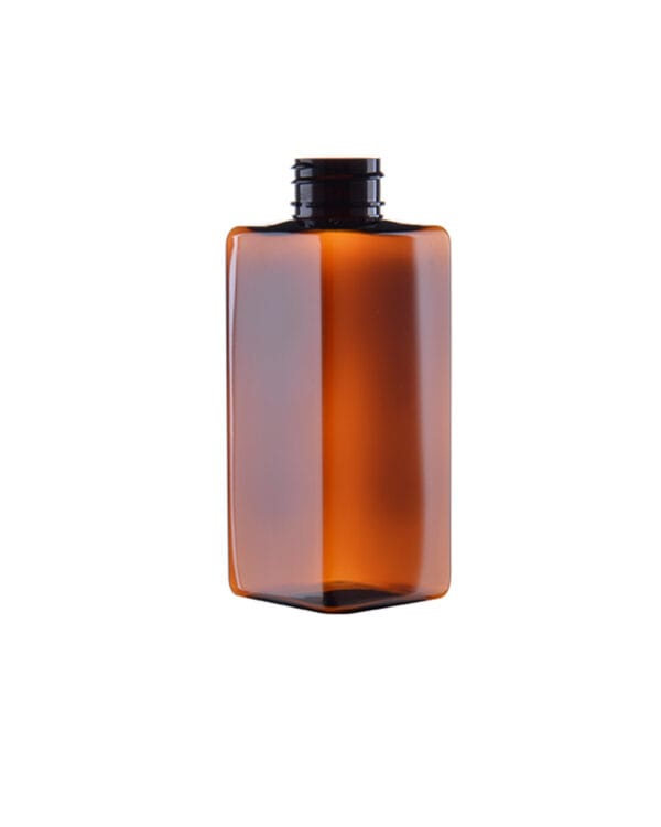 PET bottle 250 ml rectangular brown 28/410